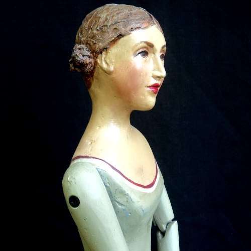 Olga van Wyk. Well - known S A Artist. CAGE DOLL MANNEQUIN. 65 cm tall. Handcrafted.