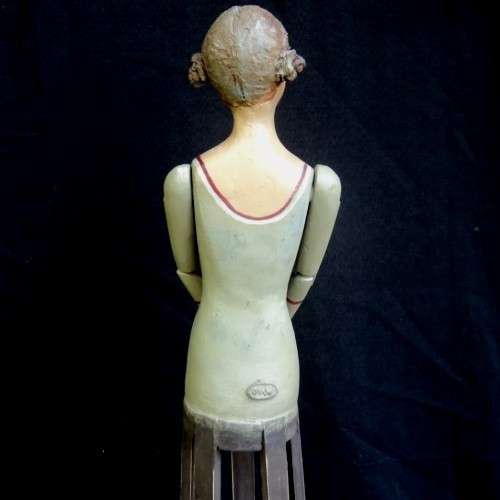 Olga van Wyk. Well - known S A Artist. CAGE DOLL MANNEQUIN. 65 cm tall. Handcrafted.