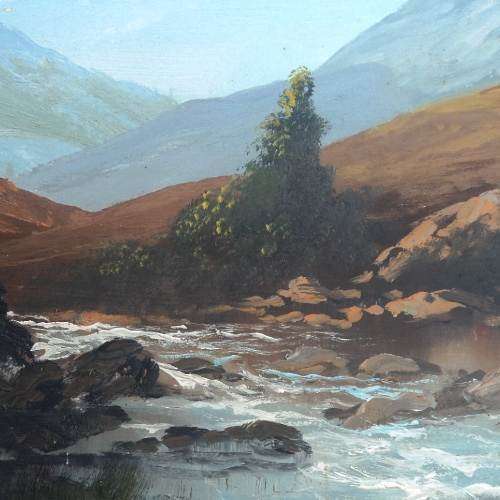 Jan H Le Maitre (South African artist) - MOUNTAIN LANDSCAPE. Oil. Unframed. 450 x 600 mm.