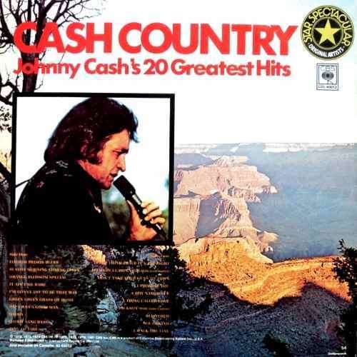 Johnny Cash -  CASH COUNTRY. JOHNNY CASH'S 20 GREATEST HITS. Vinyl LP (NM/NM). S A Release.