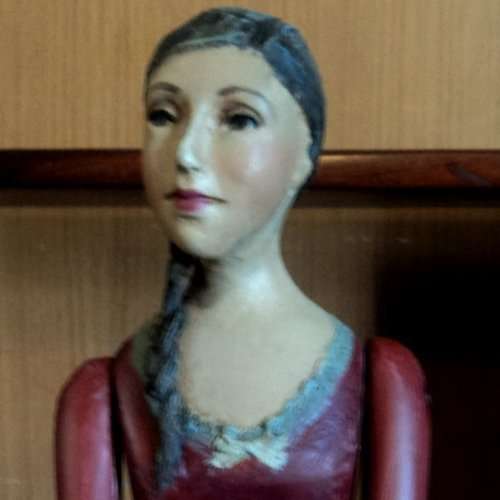 Olga van Wyk. Well - known S A Artist. CAGE DOLL MANNEQUIN. 65 cm tall. Handcrafted.