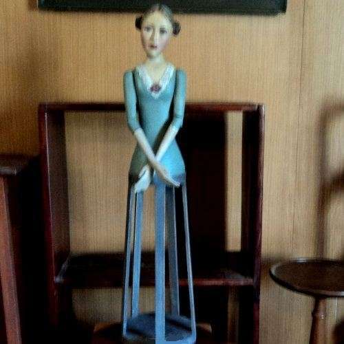 Olga van Wyk. Well - known S A Artist. CAGE DOLL MANNEQUIN. 75 cm tall. Handcrafted.