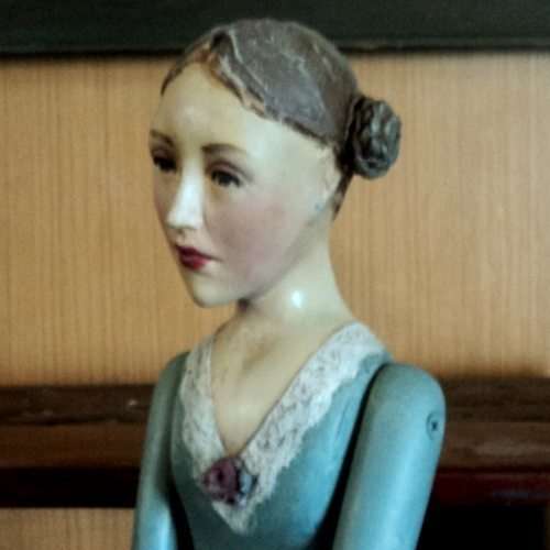 Olga van Wyk. Well - known S A Artist. CAGE DOLL MANNEQUIN. 75 cm tall. Handcrafted.