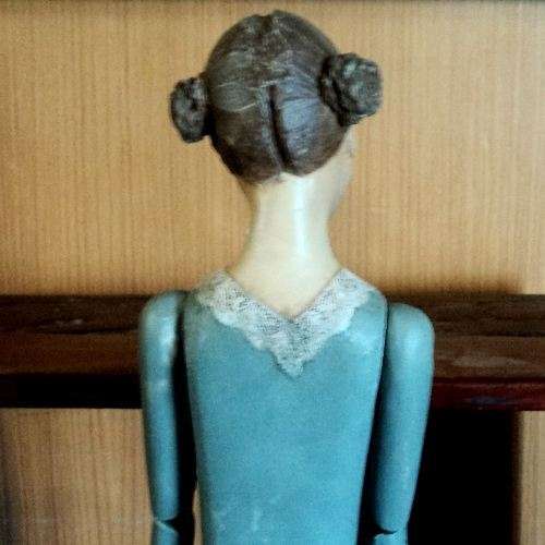 Olga van Wyk. Well - known S A Artist. CAGE DOLL MANNEQUIN. 75 cm tall. Handcrafted.