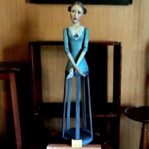 Olga van Wyk. Well - known S A Artist. CAGE DOLL MANNEQUIN. 75 cm tall. Handcrafted.