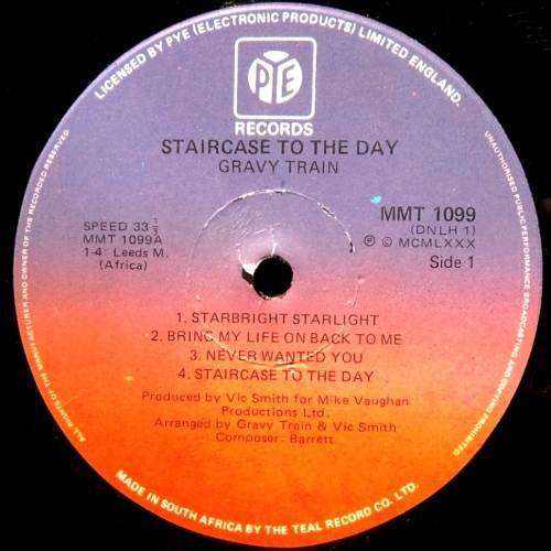 Gravy Train - STAIRCASE TO THE DAY. Vinyl  LP (VG+/VG) SA release. (1983). Progressive Rock 'n Roll.