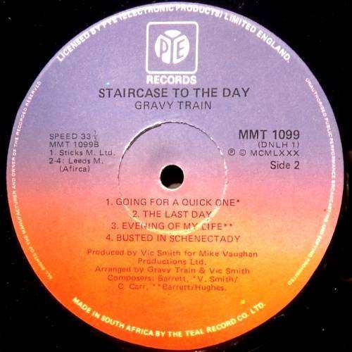 Gravy Train - STAIRCASE TO THE DAY. Vinyl  LP (VG+/VG) SA release. (1983). Progressive Rock 'n Roll.
