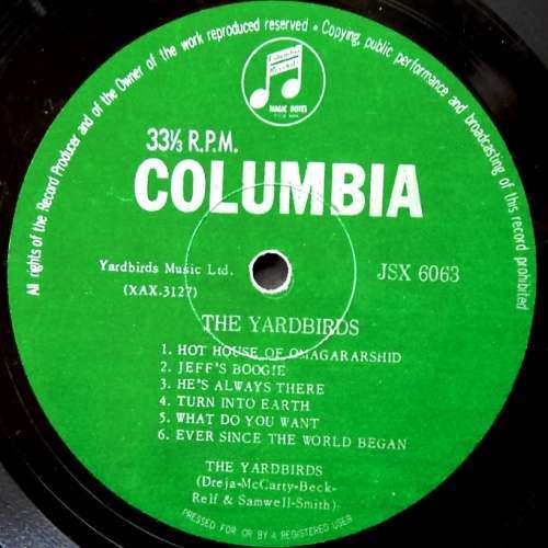 Yardbirds - YARDBIRDS. Vinyl LP Album. (VG+/VG+). Scarce SA release. 1966. Blues Rock.