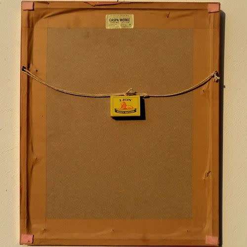 Frans Claerhout (Renowned SA Artist) 1919 - 2006 - MAN WITH GUITAR. Framed Mixed Medium. 35 x 43 cm