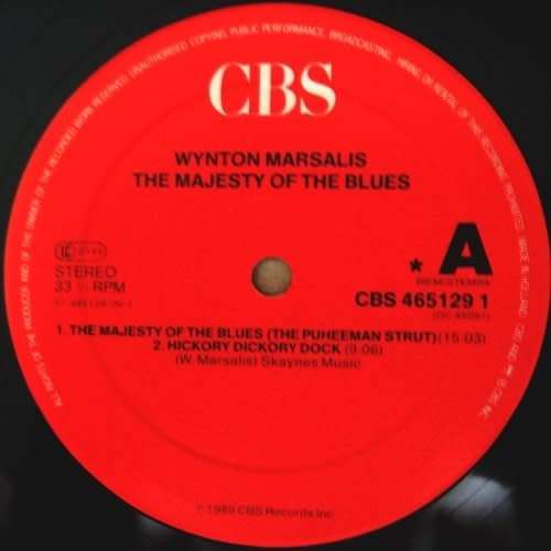 Wynton Marsalis -  THE MAJESTY OF THE BLUES. 33 rpm 12` LP (NM/NM) 1989. Europe. Chicago Blues.
