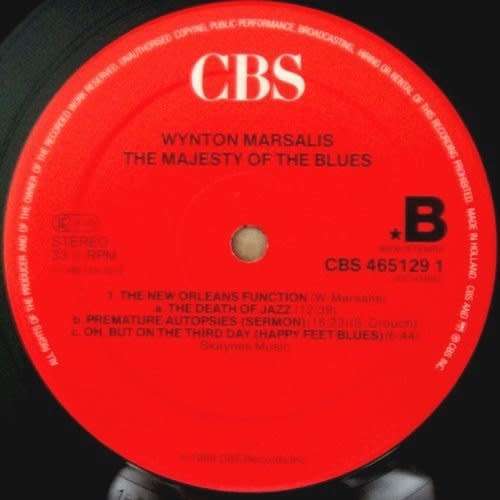 Wynton Marsalis -  THE MAJESTY OF THE BLUES. 33 rpm 12` LP (NM/NM) 1989. Europe. Chicago Blues.