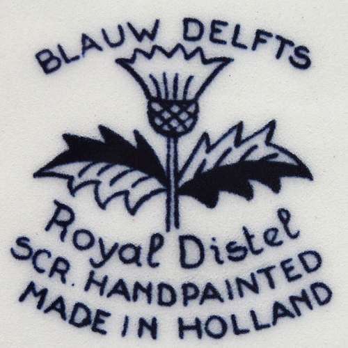 DELFT WALLPLATE TRIO. Royal Distel porcelain factory. ALL HANDPAINTED. (3 Sold in 1 lot)