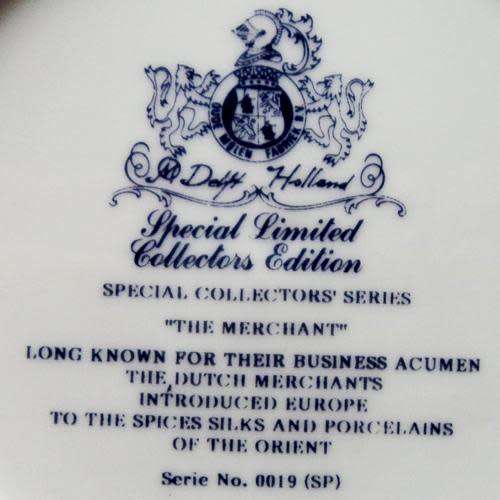3 DELFT COLLECTOR`s LIMITED EDITION PLATES. Oude Molen Dutch History Series.  (3 auctioned in 1 lot)