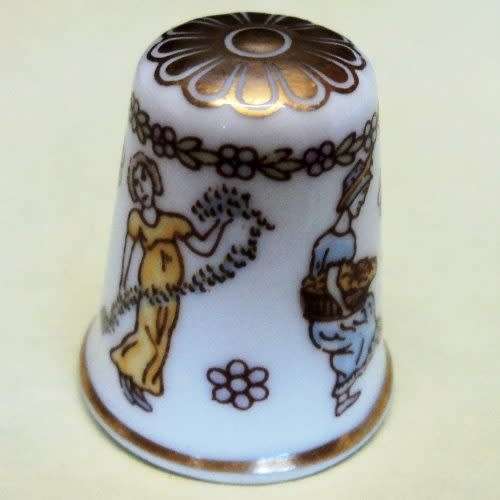 SPODE BONE CHINA THIMBLE. The Four Seasons (Couriered for R48)