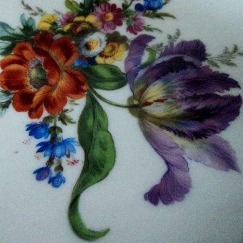 GERMAN BONE CHINA BON - BON DISH WITH HANDLE. Gloria Fine Porcelain. `Bayreuth` - Bavaria.