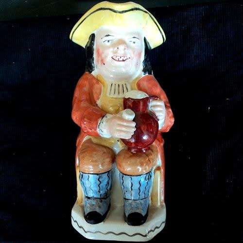 STAFFORDSHIRE HANDPAINTED TOBY JUG (c.1840) DEPICTING THE ORIGINAL TOBY FILLPOT. Ralph Wood Design.