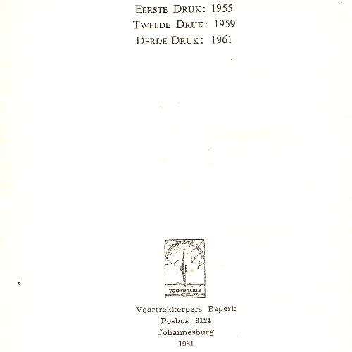 Elmar Steyn - DIE MENSE VAN BERGDAL. 1961 uitgawe.