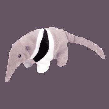 ANTS. Collectable plush Anteater. Ty Beanie Baby. Born 7 November, 1997. Retired