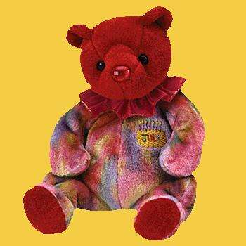 JULY. Teddy Bear. Collectable Ty Beanie Baby. Born 2001