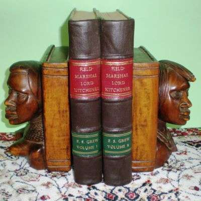 BOOKENDS. Congo Basin natives. Carved set (hardwood). Antique.
