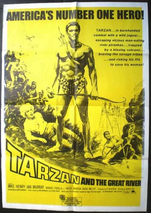 MOVIE POSTER. Vintage. Tarzan and the Great River (1967)
