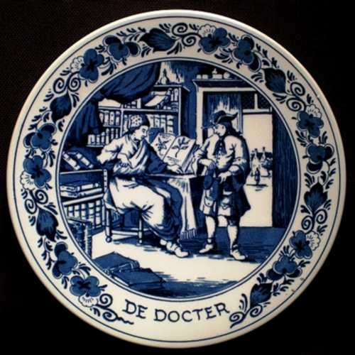 DELFT DISPLAY PLATE 'De Docter'. Vintage
