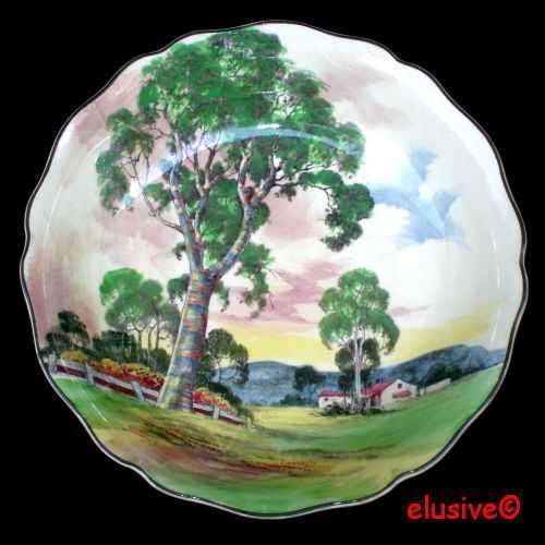 ROYAL DOULTON bowl. Pattern D5506. Gum Trees (Australian Outback) 1934 - 1939.