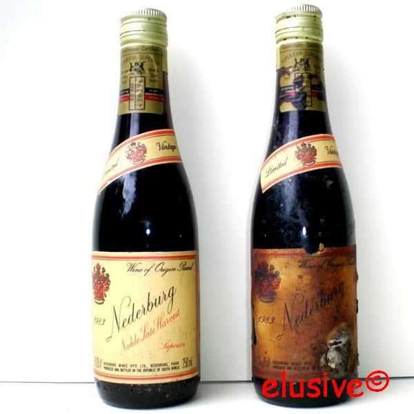 Wine. NEDERBURG. Noble Late Harvest. Superior 1983. 250 ml. Two bottles (1 lot).