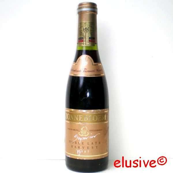 Wine. ZONNEBLOEM. Noble Late Harvest. Superior 1987. 375 ml (half bottles). FOUR AVAILABLE.