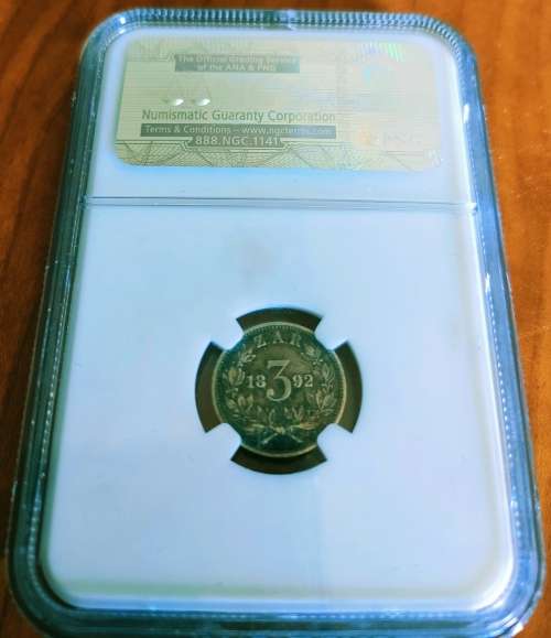 1892 ZAR Threepence SS