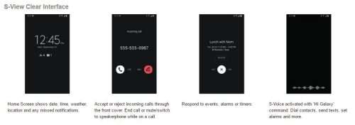 Galaxy S7 SView Flip Clear Cover, Samsung Official Genuine Case (Black)