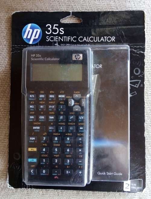 Hewlett Packard 35S scientific calculator.