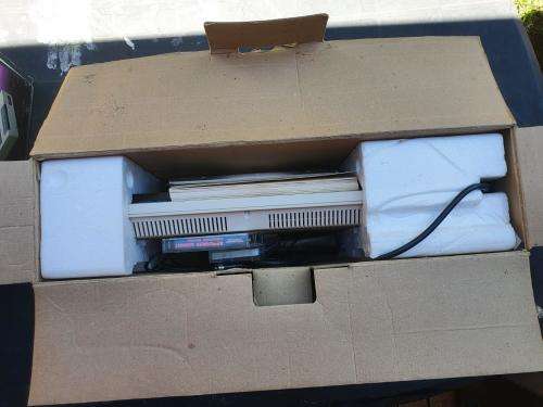 Spectravideo SV 318 and cassette recorder in original packaging.