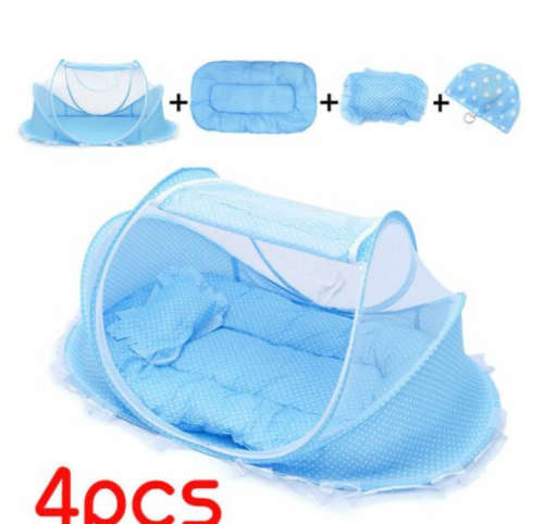 3 in 1 Portable Baby Bed / Tent With Mosquito Net VERY GOOD QUALITY - Green