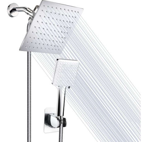 Shind 215mm Rainfall Shower with 215mm Shower Head Combo - Sliver HIGH QUALITY