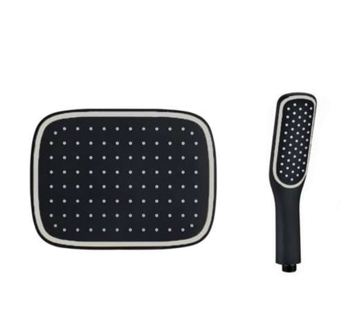 Shind 258mm Rainfall Shower and 192mm Shower Head Combo - Black and Silver