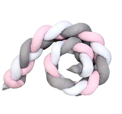 Braided Cot Bumper Multi-Colour High Quality 2 Meter
