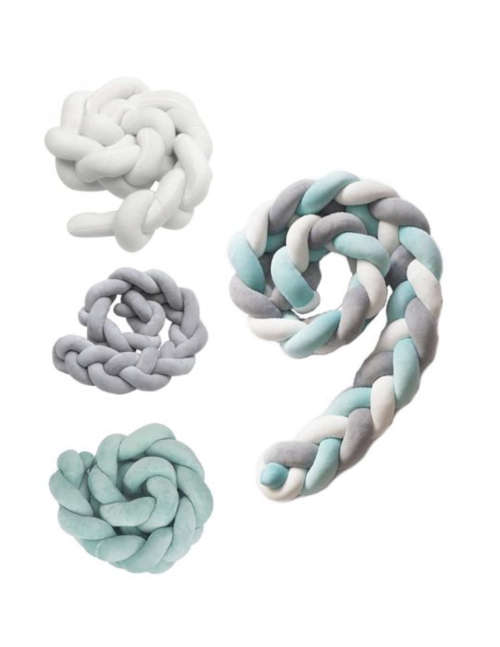 Braided Cot Bumper Multi-Colour High Quality 2 Meter
