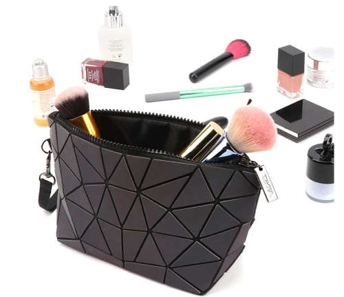 Colour Changing Portable Holographic And Reflective Makeup Zipper Purse Pouch New