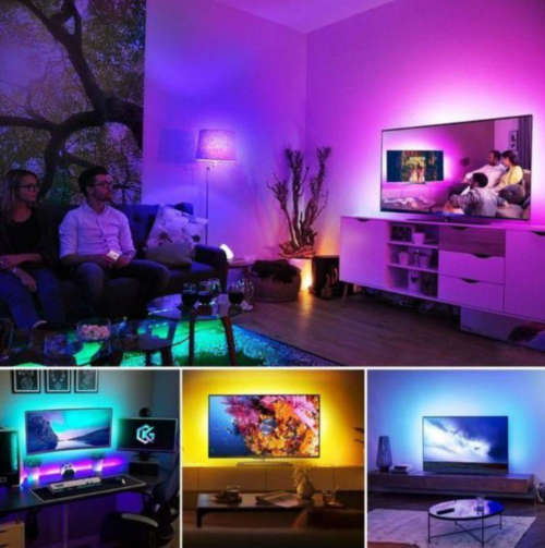 2M USB TV RGB LED 5050 Strip Light 16 Colours With Remote Control