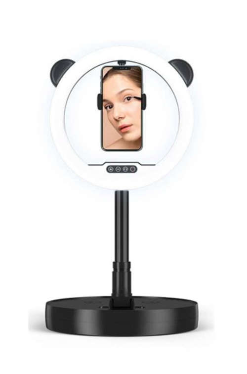 Live Fill Ring Light with Retractable Broadcast Stand