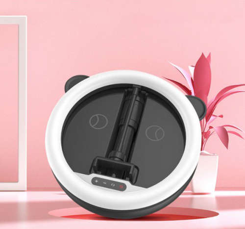 Live Fill Ring Light with Retractable Broadcast Stand