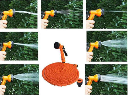 Shind Flexible Garden Hose with 5 Function Spray Nozzle