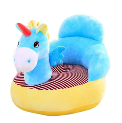 Baby Seat Sofa Plush Soft Chair Support Seat - Unicorn Blue