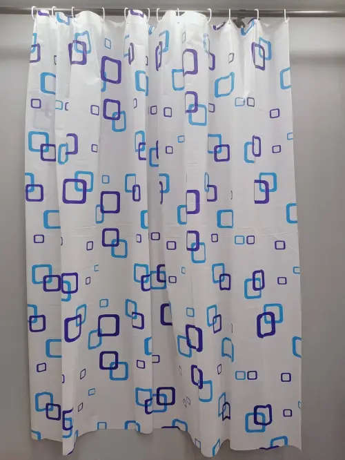 Modern Designs Waterproof Shower Curtain Geometric pattern/ Green Flower Design
