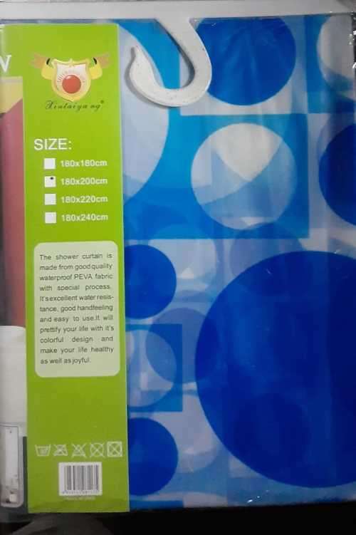 Modern Designs Waterproof Shower Curtain Geometric pattern/ Green Flower Design