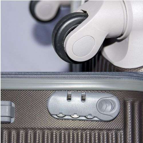 3 Piece Hard Outer Shell Luggage Set - 31inch - Brown