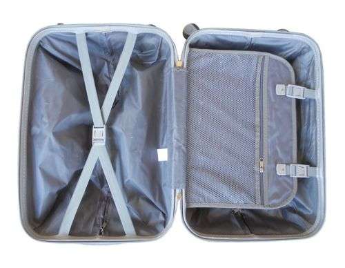 3 Piece Hard Outer Shell Luggage Set - Silver