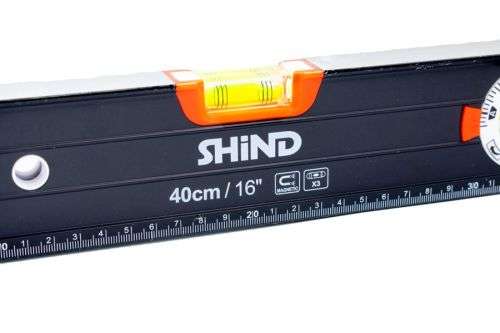 Shind 16` Spirit Level with Aluminum Magnet and Vials