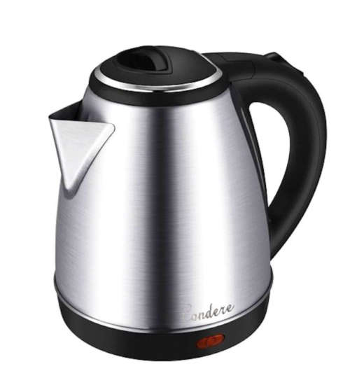 Condere 2 Litre Cordless Electric Kettle - Stainless Steel USED WORKING